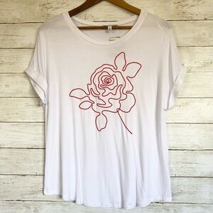 NWT Kate Park Rose Embroidered Top Small